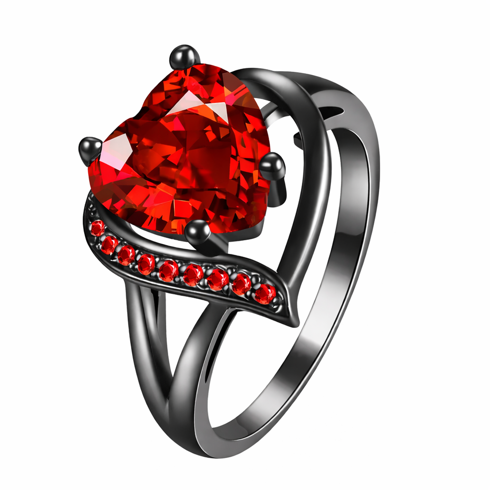 Emerald Engagement Ring Set for Couples