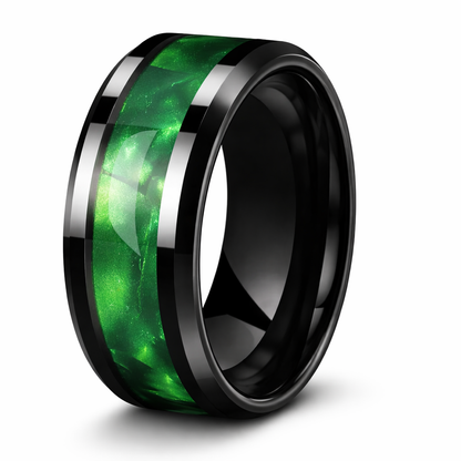 Emerald Engagement Ring Set for Couples